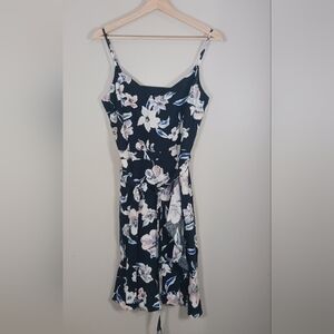 Banana Republic Floral Coastal Beach‎ Vacation Ruffle Dress Women's Size 8